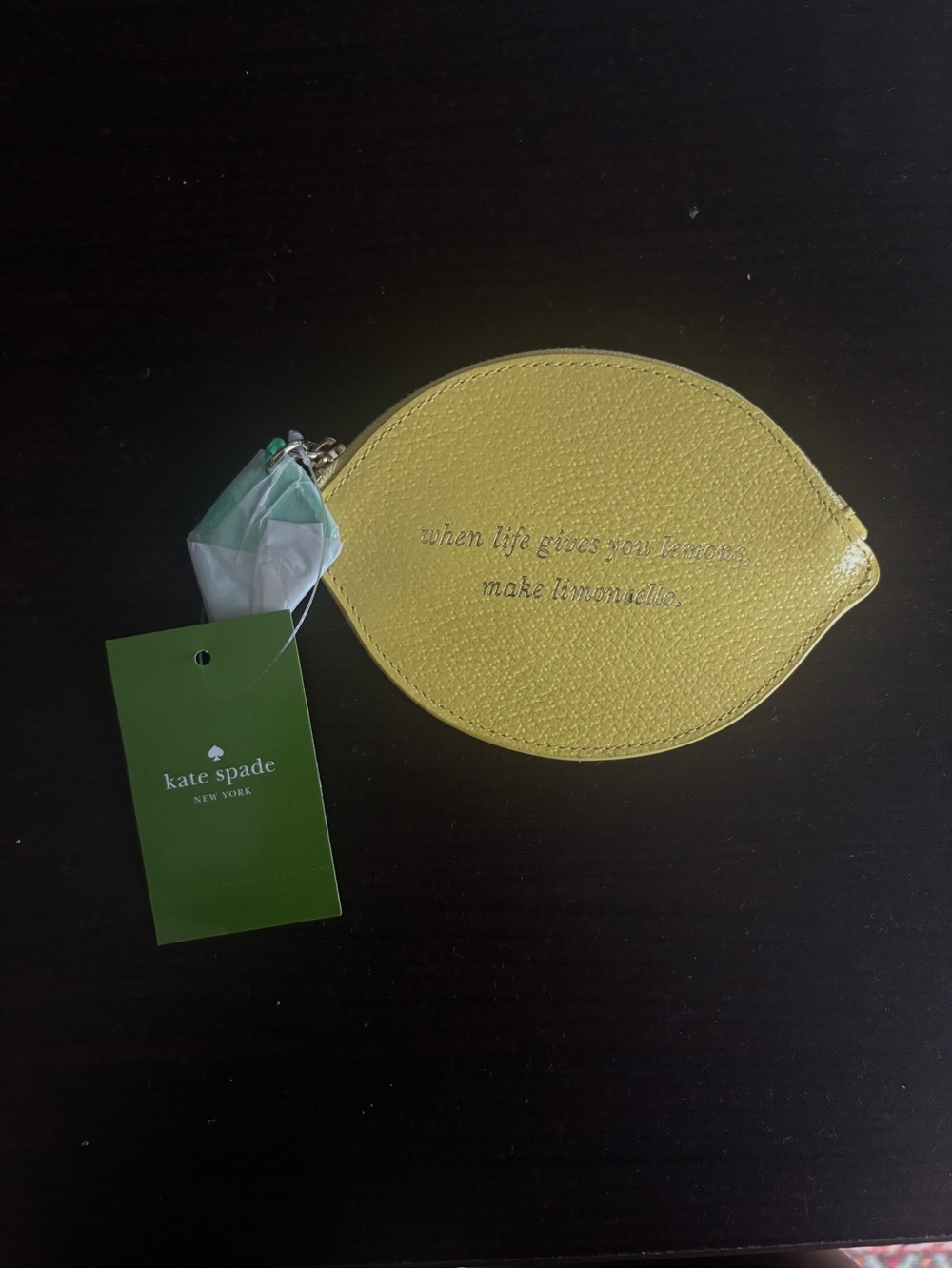 NWT Kate Spade "Via Limoni" Lemon Coin Purse - Picture 3 of 3